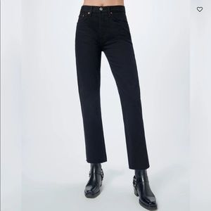 RE/DONE stovepipe black jeans